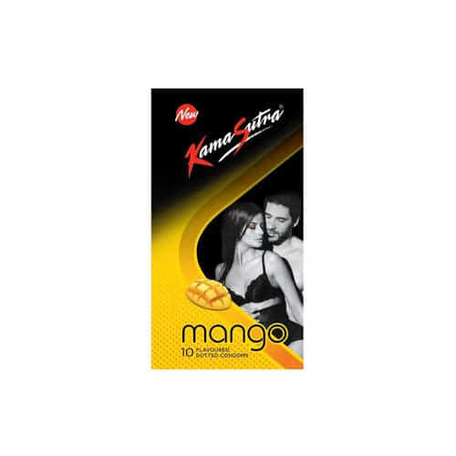 Kamasutra Mango Flavoured Dotted Condoms 10's Pack
