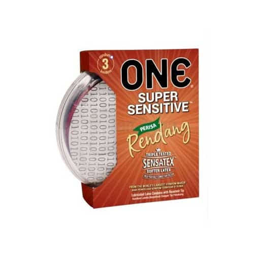 ONE Super Sensitive Perisa Rendang Condom - 3pcs Pack