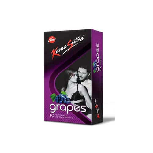 Kamasutra Grapes Flavoured Dotted Condoms 10's Pack