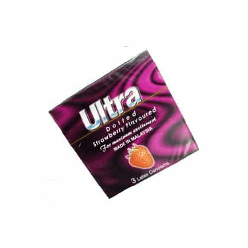 Ultra Dotted Latex Condoms (Malaysia) - 3Pcs Pack