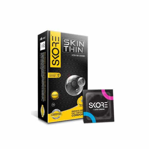 Skore Thin Ultra Fine Condoms - 10Pcs Pack(India)