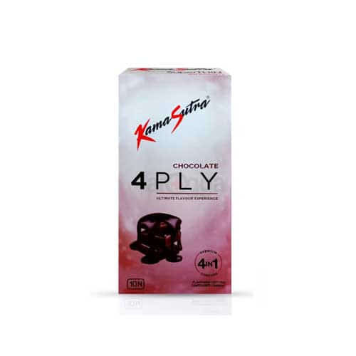 Kamasutra Chocolate 4 Ply Flavoured Dotted Condoms 10's Pack