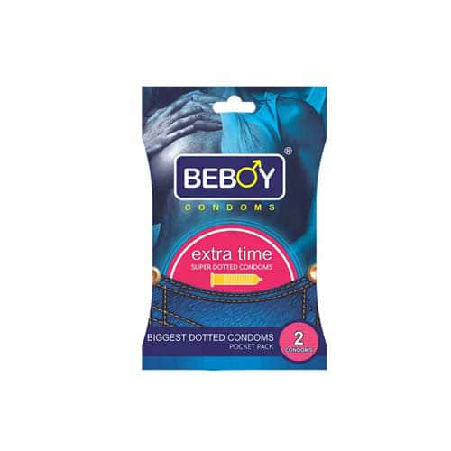 Beboy Extra Time Super Big Dotted (Rose Flavour) Pocket Pack - 2Pcs(India)