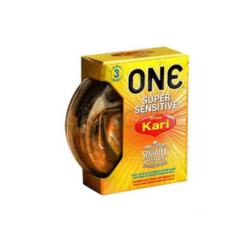 ONE Condom Super Sensitive Kari Curry-Flavoured Condom - 3Pcs Jar (Malaysia)
