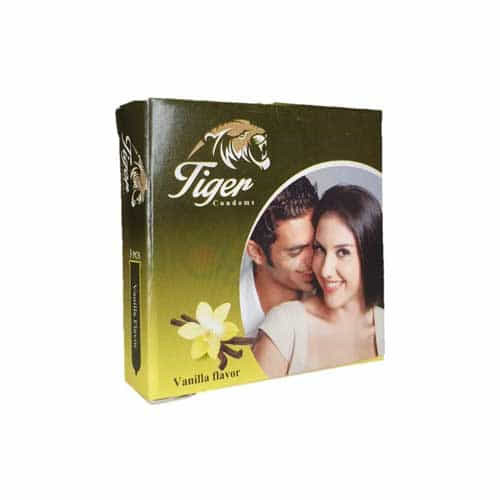 Tiger Dotted Condom Vanilla Flavor 3's Pack