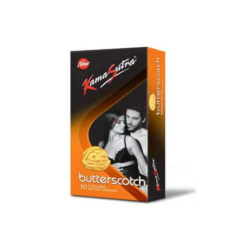 Kamasutra Butterscotch Flavoured Dotted Condoms 10's Pack