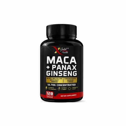 X Gold Health Maca+Panax Ginseng Ultra Concentrated 120 Capsules