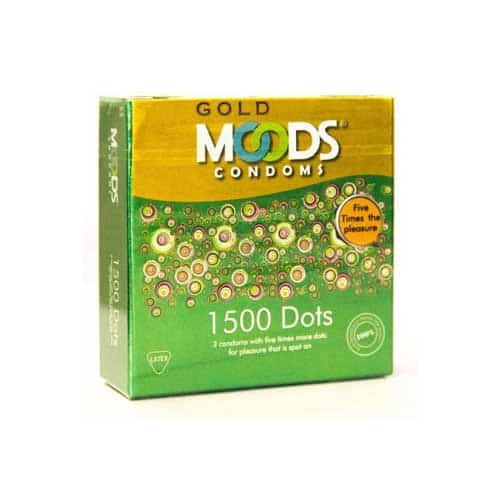 Moods Gold 1500 Dots Condom 3's Pack