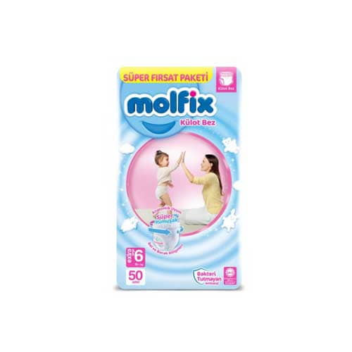 Molfix Baby Diaper Pants 6 extra Large 15+ k 50pcs