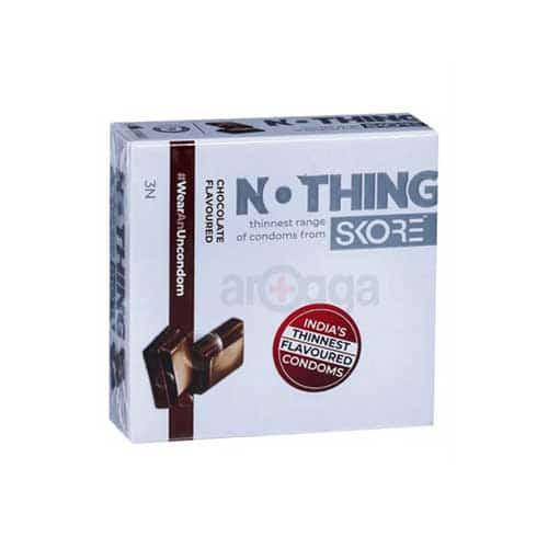 Skore Nothing Thinnest Chocolate Flavoured Condoms 3's Pack