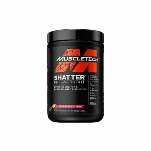 Muscletech Shatter Pre-Workout, Rainbow Fruit Candy, 20 Serving