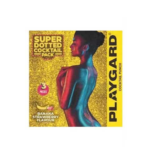 Playgard Cocktail Super Dotted Banana-Strawberry Condom - 3's Pack(India)