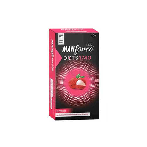 Manforce Litchi 1740 Extra Dotted Condom - 10Pcs New Pack (India)