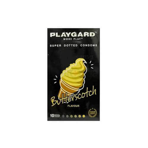 Playgard Butterscotch Flavoured - SUPER DOTTED Condom - 10's Pack(India)