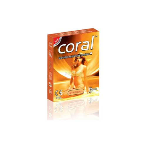 Coral Condom 3-Fruit Flavours (Girls) 3's Pack3-Fruit