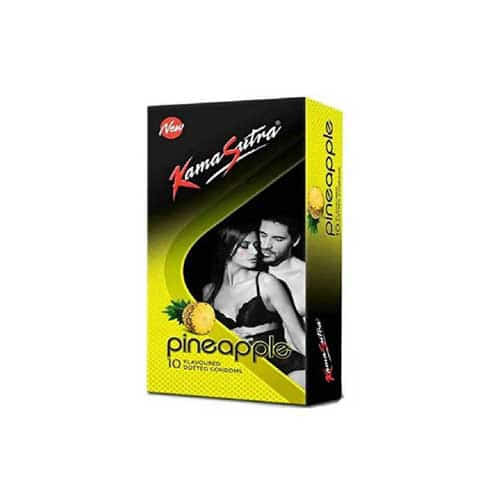 Kamasutra Pineapple Flavoured Dotted Condoms 10's Pack