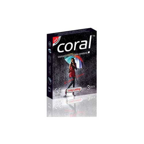 Coral Condom Long Lasting Extra Time 3's Pack