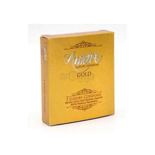 Amore Luxury Gold Condom 3's PackGold