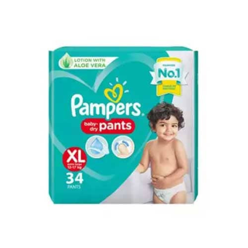 Pampers Baby Dry Pants Diaper Pant XL 12-17 kg 34pcs