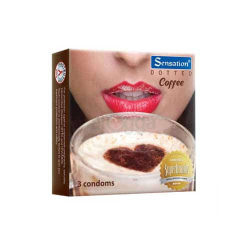 Sensation Dotted Coffee Condom 3's Pack