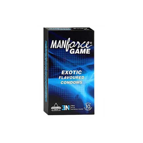 Manforce Game Exotic 3 in 1 Ribbed Dotted Condoms 10's Pack